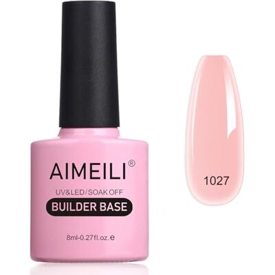 AIMEILI 8-in-1 Builder Base Gel nagellak, semi-permanent, natuurlijk, roze, nude, basis en structuur voor extensies, decoraties en stickers, versterking en reparatie van manicure, 8 ml (1027) AIMEILI 8-in-1 Builder Base Gel nagellak, semi-permanent, natuurlijk, roze, nude, basis en structuur voor extensies, decoraties en stickers, versterking en reparatie van manicure, 8 ml (1027)