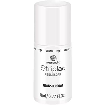 alessandro Striplac Peel or Soak Nail Art TRANSFERCOAT LED-nagellijm voor perfecte nagels in 15 minuten, 8 ml alessandro Striplac Peel or Soak Nail Art TRANSFERCOAT LED-nagellijm voor perfecte nagels in 15 minuten, 8 ml