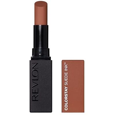 REVLON , ColorStay Suede Ink, lippenstift, matte afwerking, levendige kleur, verzorgende en veganistische formule, verrijkt met vitamine E, nr. 004 Pure Talent, 2,55 g REVLON , ColorStay Suede Ink, lippenstift, matte afwerking, levendige kleur, verzorgende en veganistische formule, verrijkt met vitamine E, nr. 004 Pure Talent, 2,55 g