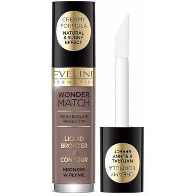 EVELINE COSMETICS Wonder Match vloeibaar bruiningspoeder, ultralichte romige formule voor alle huidtypes en tinten, eenvoudig aan te brengen, langdurige afwerking, verkrijgbaar in twee tinten EVELINE COSMETICS Wonder Match vloeibaar bruiningspoeder, ultralichte romige formule voor alle huidtypes en tinten, eenvoudig aan te brengen, langdurige afwerking, verkrijgbaar in twee tinten