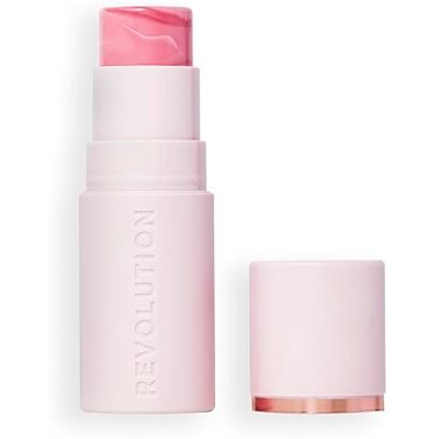 Revolution Beauty London Revolution Skin Silk Blush Stick, aanpasbare kleur voor wangen, ogen en lippen, poederformule, veganistisch en dierproefvrij, pinched light pink, 4,5 g Revolution Beauty London Revolution Skin Silk Blush Stick, aanpasbare kleur voor wangen, ogen en lippen, poederformule, veganistisch en dierproefvrij, pinched light pink, 4,5 g