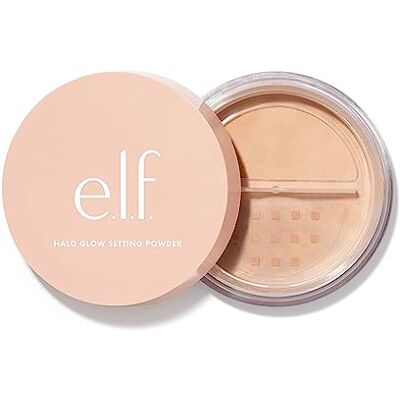 e.l.f. Halo Glow-fixeerpoeder, zijdeachtige en lichte textuur, maakt de huid glad, verstevigt de poriën en vervaagt rimpels, soft-focus-effect, medium tint, semi-matte afwerking, 6,8 g e.l.f. Halo Glow-fixeerpoeder, zijdeachtige en lichte textuur, maakt de huid glad, verstevigt de poriën en vervaagt rimpels, soft-focus-effect, medium tint, semi-matte afwerking, 6,8 g