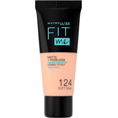 Maybelline Matte & Poreless 124 Soft Sand Foundation Maybelline Matte & Poreless 124 Soft Sand Foundation
