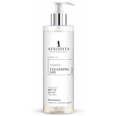 AFRODITA PROFESSIONAL CLEAN UP Hydraterende gezichtsreinigingsgel verwijdert make-up niacinamide + glycerine 0% alcohol sulfaat siliconen kleurzeep 190 ml AFRODITA PROFESSIONAL CLEAN UP Hydraterende gezichtsreinigingsgel verwijdert make-up niacinamide + glycerine 0% alcohol sulfaat siliconen kleurzeep 190 ml