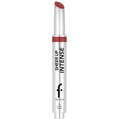 Flormar Sheer Up Intense Click 003 In My Feels hydraterende lippenstift met kleur, lichte romige textuur voor glanzende lippen en Click Stick applicatie, 2,3 g Flormar Sheer Up Intense Click 003 In My Feels hydraterende lippenstift met kleur, lichte romige textuur voor glanzende lippen en Click Stick applicatie, 2,3 g