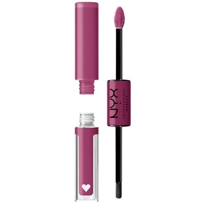 NYX PROFESSIONAL MAKEUP Shine Loud Lippenstift, intens gepigmenteerd, dubbele lipstick en lipgloss, langhoudende glans, geen overdracht, kleur: Hottie Hijacker (27) NYX PROFESSIONAL MAKEUP Shine Loud Lippenstift, intens gepigmenteerd, dubbele lipstick en lipgloss, langhoudende glans, geen overdracht, kleur: Hottie Hijacker (27)