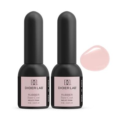 DIDIER LAB DidierLab Base Coat Rubber en Semi-Permanente Nagellak Milky Pink UV-gel voor Nail Art en French Manicure 2 x 10 ml DIDIER LAB DidierLab Base Coat Rubber en Semi-Permanente Nagellak Milky Pink UV-gel voor Nail Art en French Manicure 2 x 10 ml
