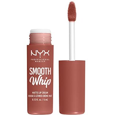 NYX PROFESSIONAL MAKEUP Lippenstift, crème, mat, glad wit, heldere kleur, slagroomtextuur, veganistische formule, kleur: Teddy Fluff (04) NYX PROFESSIONAL MAKEUP Lippenstift, crème, mat, glad wit, heldere kleur, slagroomtextuur, veganistische formule, kleur: Teddy Fluff (04)