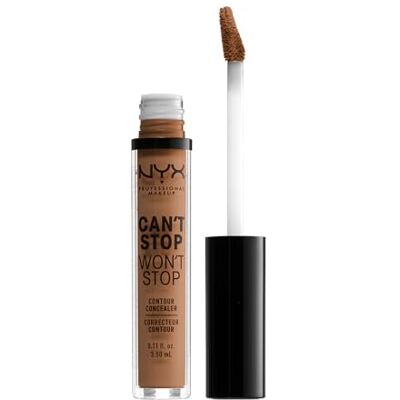 NYX PROFESSIONAL MAKEUP Can't Stop Won't Stop Contour Concealer, tegen donkere kringen, corrector, contouring, houdt 24 uur, waterbestendig, matte afwerking, vegan formule, tint: Mahogany (16) NYX PROFESSIONAL MAKEUP Can't Stop Won't Stop Contour Concealer, tegen donkere kringen, corrector, contouring, houdt 24 uur, waterbestendig, matte afwerking, vegan formule, tint: Mahogany (16)