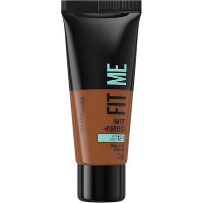 Maybelline New York Fit Me! Matte & Poreless Fluide Foundation, normale tot vette huid, kleur: 360 mokka, 30 ml Maybelline New York Fit Me! Matte & Poreless Fluide Foundation, normale tot vette huid, kleur: 360 mokka, 30 ml
