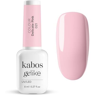 Kabos Gelike 021 Delicate Pink Hybrid UV/LED nagellak, 8 ml Kabos Gelike 021 Delicate Pink Hybrid UV/LED nagellak, 8 ml