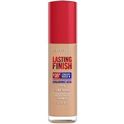 Rimmel London Lasting Finish jusqu'à 35h, 160 Vanilla, fond de teint, longue tenue, hydratant, formule vegan, couvrance totale, 30 ml Rimmel London Lasting Finish jusqu'à 35h, 160 Vanilla, fond de teint, longue tenue, hydratant, formule vegan, couvrance totale, 30 ml