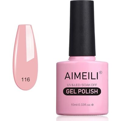 AIMEILI Soak-off nagellak, gel, uv, led, semi-permanente nagellak, nude, Camellia Japonica (116), 10 ml AIMEILI Soak-off nagellak, gel, uv, led, semi-permanente nagellak, nude, Camellia Japonica (116), 10 ml