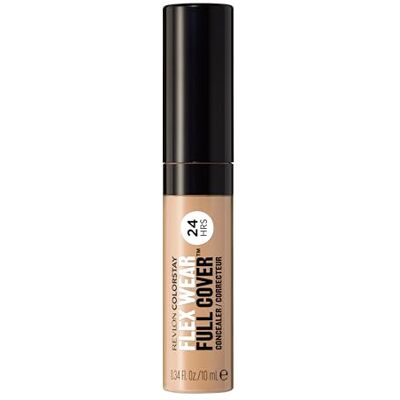 REVLON ColorStay Flex Wear Full Cover Concealer met hoge dekking, doordrenkt met hyaluronzuur en vitamine E, flexibele en langdurige textuur, 050 Medium Deep, 10 ml. REVLON ColorStay Flex Wear Full Cover Concealer met hoge dekking, doordrenkt met hyaluronzuur en vitamine E, flexibele en langdurige textuur, 050 Medium Deep, 10 ml.