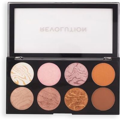 Revolution Beauty London Revolution Beauty, Potlood, Ultra, Blush Palet, Golden Sugar, 8 Schaduwen, 12,8 g Revolution Beauty London Revolution Beauty, Potlood, Ultra, Blush Palet, Golden Sugar, 8 Schaduwen, 12,8 g