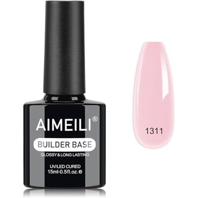 AIMEILI 15ml Gel Construction Ongle UV 8 en 1, Rose Builder Gel Base et Structure pour Extensions, Renforcement et Réparation de Manucure Nail Art 1311 AIMEILI 15ml Gel Construction Ongle UV 8 en 1, Rose Builder Gel Base et Structure pour Extensions, Renforcement et Réparation de Manucure Nail Art 1311