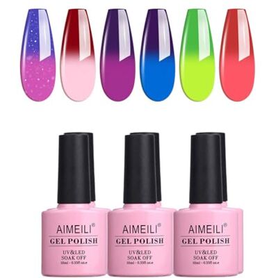 AIMEILI UV Gel Nagellak Set Gellak uv Kleur Gelnagel Gel Set Soak Off Gel Polish Van 6 X 10 ml Gift Kit 15 AIMEILI UV Gel Nagellak Set Gellak uv Kleur Gelnagel Gel Set Soak Off Gel Polish Van 6 X 10 ml Gift Kit 15