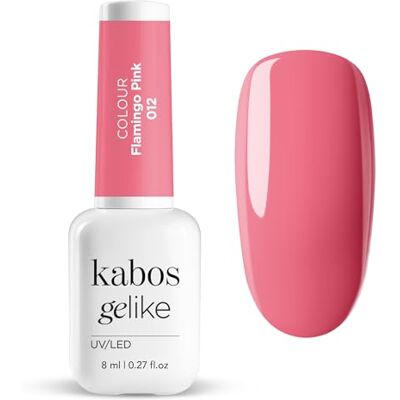 Kabos Gelike 012 Flamingo Pink Hybrid UV/LED nagellak, 8 ml Kabos Gelike 012 Flamingo Pink Hybrid UV/LED nagellak, 8 ml