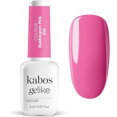 Kabos Gelike 013 Bubblegum Pink Hybrid UV/LED nagellak, 8 ml Kabos Gelike 013 Bubblegum Pink Hybrid UV/LED nagellak, 8 ml