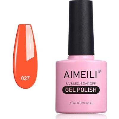 AIMEILI Gelnagellak Soak Off, uv, led, semi-permanente nagellak Nude Peachy (027) 10 ml AIMEILI Gelnagellak Soak Off, uv, led, semi-permanente nagellak Nude Peachy (027) 10 ml