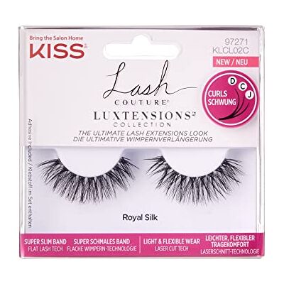 Kiss Lash Couture Collection Luxtension kunstwimpers van koningszijde, licht en flexibel, inclusief wimperlijm Kiss Lash Couture Collection Luxtension kunstwimpers van koningszijde, licht en flexibel, inclusief wimperlijm