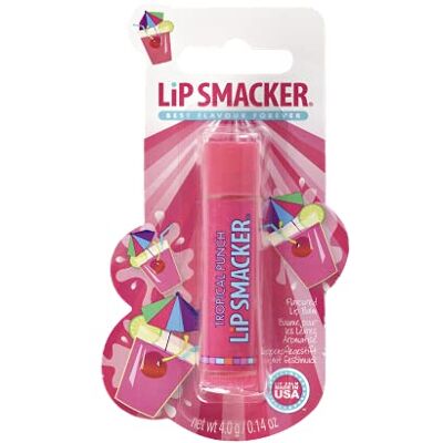 Lip Smacker Fruity Tropical Punch Single Blister, lippenbalsem voor kinderen, veilig en kleurloos voor een natuurlijke afwerking, tropische punch-smaak Lip Smacker Fruity Tropical Punch Single Blister, lippenbalsem voor kinderen, veilig en kleurloos voor een natuurlijke afwerking, tropische punch-smaak