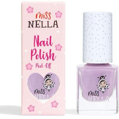 MISS NELLA Butterfly Wings Lila nagellak met speciale glitter voor kinderen, peel-off formule, op waterbasis en geurloos MISS NELLA Butterfly Wings Lila nagellak met speciale glitter voor kinderen, peel-off formule, op waterbasis en geurloos