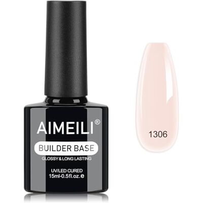 AIMEILI 15ml Gel Construction Ongle UV 8 en 1, Rose Builder Gel Base et Structure pour Extensions, Renforcement et Réparation de Manucure Nail Art 1306 AIMEILI 15ml Gel Construction Ongle UV 8 en 1, Rose Builder Gel Base et Structure pour Extensions, Renforcement et Réparation de Manucure Nail Art 1306