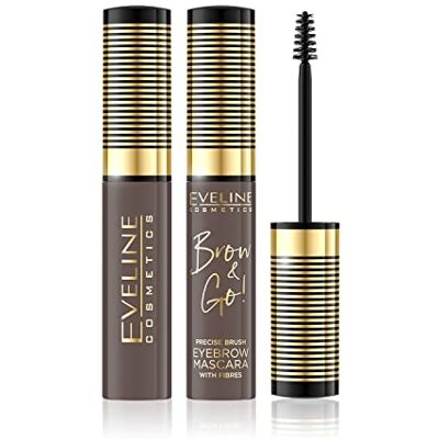 EVELINE COSMETICS Brow & go! BROW&GO wenkbrauwmascara nr. 01 Light precisieborstel met microvezels voor volume en definitie, langdurige formule, veganistisch EVELINE COSMETICS Brow & go! BROW&GO wenkbrauwmascara nr. 01 Light precisieborstel met microvezels voor volume en definitie, langdurige formule, veganistisch