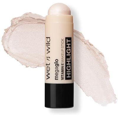 wet 'n wild Wet n Wild, Mega Glo Vitamin E Makeup Stick, multifunctionele highlighter voor ogen, wangen en lippen, met een bouwbare en oplosbare formule, klaar voor reizen en intrekbaar, Moonlike wet 'n wild Wet n Wild, Mega Glo Vitamin E Makeup Stick, multifunctionele highlighter voor ogen, wangen en lippen, met een bouwbare en oplosbare formule, klaar voor reizen en intrekbaar, Moonlike