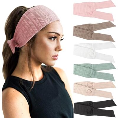DRESHOW 6-delige haarband voor dames, yoga, hardlopen, sport, training, schattige haarbanden, accessoires DRESHOW 6-delige haarband voor dames, yoga, hardlopen, sport, training, schattige haarbanden, accessoires