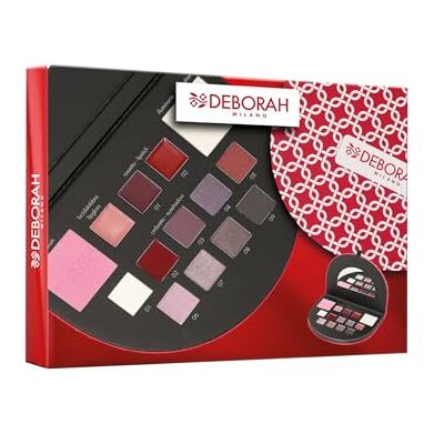 DEBORAH Milano Make Up Beauty Gift No.1 Mini Cool Tone cadeauset voor dames, met oogschaduwpalet, glans, lippenstift en gezichtspoeder in verschillende afwerkingen en DEBORAH Milano Make Up Beauty Gift No.1 Mini Cool Tone cadeauset voor dames, met oogschaduwpalet, glans, lippenstift en gezichtspoeder in verschillende afwerkingen en