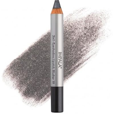 Impala 3-in-1 jumbo potlood, kleur 19 donkergrijs metallic, oogschaduw, lippenstift en rouge, gladde en langdurige textuur, intensieve kleuren Impala 3-in-1 jumbo potlood, kleur 19 donkergrijs metallic, oogschaduw, lippenstift en rouge, gladde en langdurige textuur, intensieve kleuren