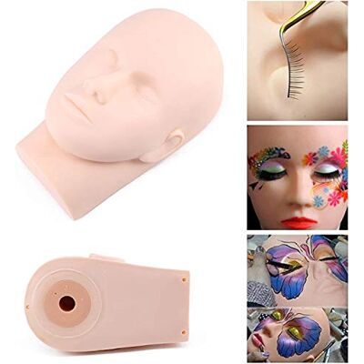 YIQI Praktische opleiding mannequin make-up platte kop ogen valse wimpers wimperextensions lippen tattoo praktisch model mannequin hoofd YIQI Praktische opleiding mannequin make-up platte kop ogen valse wimpers wimperextensions lippen tattoo praktisch model mannequin hoofd