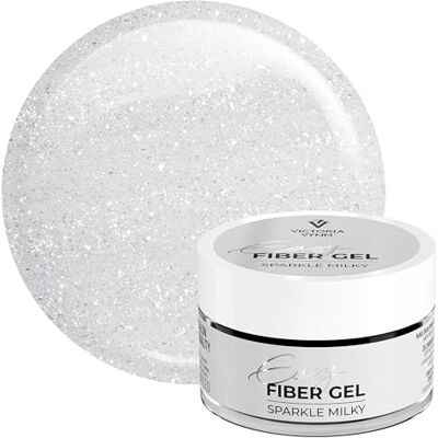 VICTORIA VYNN Easy Fiber Gel voor nagels, glinsterend, uv-/led-gel, manicure, glinsterende melk, 50 ml (1 stuk) VICTORIA VYNN Easy Fiber Gel voor nagels, glinsterend, uv-/led-gel, manicure, glinsterende melk, 50 ml (1 stuk)