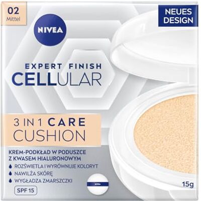 NIVEA Cellular Expert Finish 3-in-1 Cushion Care Anti-rimpelcrème met natuurlijk hyaluronzuur 15 g NIVEA Cellular Expert Finish 3-in-1 Cushion Care Anti-rimpelcrème met natuurlijk hyaluronzuur 15 g