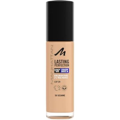 Manhattan Lasting Perfection 35 HR Ultra Long Lasting Liquid Foundation Sesam Fb. 50 Manhattan Lasting Perfection 35 HR Ultra Long Lasting Liquid Foundation Sesam Fb. 50