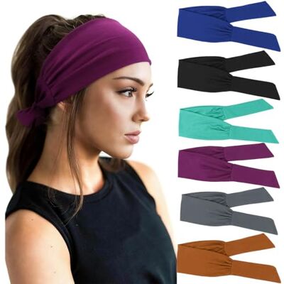 DRESHOW 6 stuks haarbanden voor dames, yoga, hardlopen, sport, training, schattige hoofdbanden, accessoires DRESHOW 6 stuks haarbanden voor dames, yoga, hardlopen, sport, training, schattige hoofdbanden, accessoires