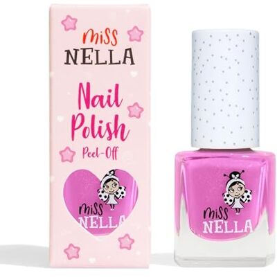 MISS NELLA NEW SUMMER collectie Blueberry Smoothie Speciale Purpere Glitter Nagellak voor kinderen, met peel-off, op waterbasis en geurvrije formule MISS NELLA NEW SUMMER collectie Blueberry Smoothie Speciale Purpere Glitter Nagellak voor kinderen, met peel-off, op waterbasis en geurvrije formule