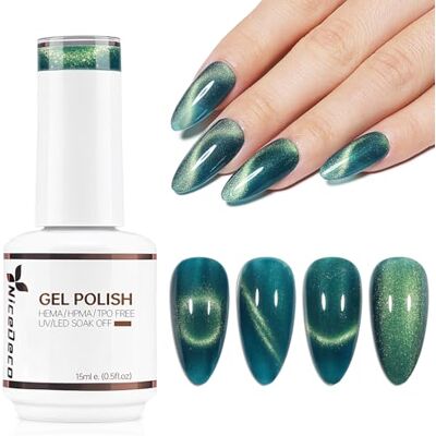 Nicedeco 15 ml Cat Eye Gel Nail Polish zonder HEMA, UV/LED Soak Off Magnetic Gel Polish Nail Art Manicure Pedicure voor Professioneel, Salon & Thuis Gebruik N312 Nicedeco 15 ml Cat Eye Gel Nail Polish zonder HEMA, UV/LED Soak Off Magnetic Gel Polish Nail Art Manicure Pedicure voor Professioneel, Salon & Thuis Gebruik N312