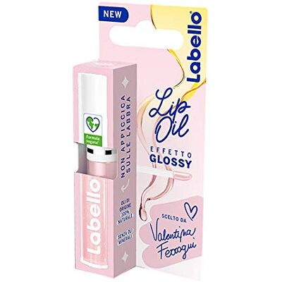 Labello Lip Oil Glanseffect Glossy Shine 5,5 ml, volumineuze en hydraterende lipgloss, lippenolie met 100% natuurlijke oliën van oorsprong, lipgloss voor zachte lippen Labello Lip Oil Glanseffect Glossy Shine 5,5 ml, volumineuze en hydraterende lipgloss, lippenolie met 100% natuurlijke oliën van oorsprong, lipgloss voor zachte lippen