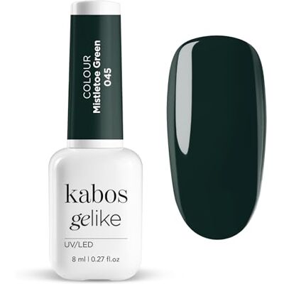 Kabos Gelike Hybride nagellak UV/LED 045 Mistletoe Green 8 ml Kabos Gelike Hybride nagellak UV/LED 045 Mistletoe Green 8 ml