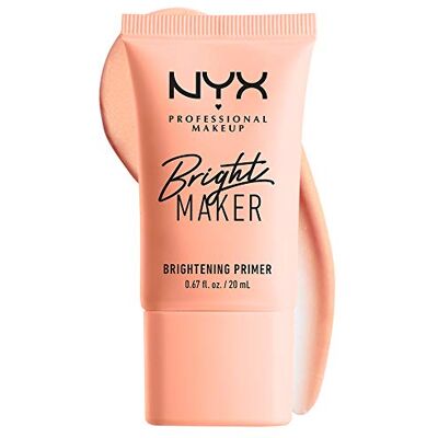 NYX PROFESSIONAL MAKEUP Primer Bright Maker Make-up-onderlegger, papaya-extract en hydraterende crème, infusie met mica voor een gesatineerde afwerking, veganistische formule, 20 ml NYX PROFESSIONAL MAKEUP Primer Bright Maker Make-up-onderlegger, papaya-extract en hydraterende crème, infusie met mica voor een gesatineerde afwerking, veganistische formule, 20 ml