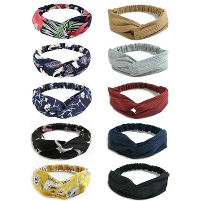 DRESHOW 10 stuks haarband voor vrouwen, boho, haarbanden, vintage, bloemenprint, geknoopt, elastisch, haarband, rekbaar, hoofd, wrap, twisted haaraccessoires DRESHOW 10 stuks haarband voor vrouwen, boho, haarbanden, vintage, bloemenprint, geknoopt, elastisch, haarband, rekbaar, hoofd, wrap, twisted haaraccessoires