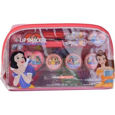 Lip Smacker Disney Princess Essentiële make-uptas, kleurrijke make-upset voor kinderen, inclusief lipgloss, glinsterende crèmes, make-up-applicatoren en accessoires Lip Smacker Disney Princess Essentiële make-uptas, kleurrijke make-upset voor kinderen, inclusief lipgloss, glinsterende crèmes, make-up-applicatoren en accessoires