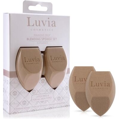 Luvia Cosmetics Elegance Coffee Make-upsponzen met diamantvorm Luvia Cosmetics Elegance Coffee Make-upsponzen met diamantvorm