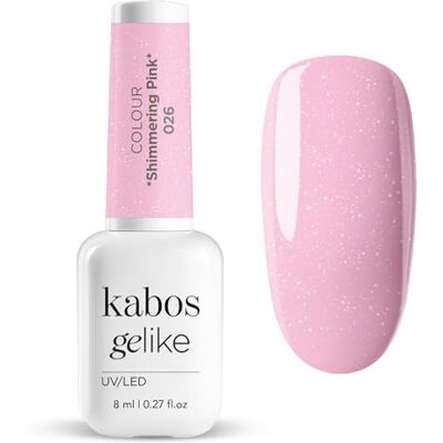 Kabos Gelike 026 Shimmering Pink Hybrid UV/LED nagellak, 8 ml Kabos Gelike 026 Shimmering Pink Hybrid UV/LED nagellak, 8 ml