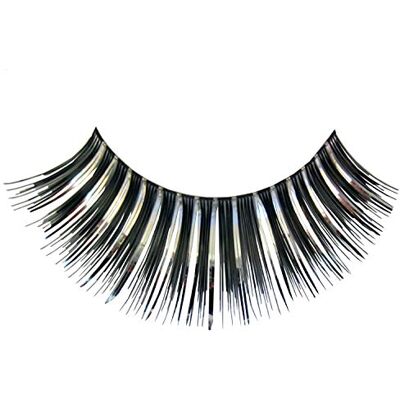 Eulenspiegel 00038 kunstwimpers zwart/zilver, 1 ml speciale wimperlijm handleiding voor carnaval, themafeest Eulenspiegel 00038 kunstwimpers zwart/zilver, 1 ml speciale wimperlijm handleiding voor carnaval, themafeest