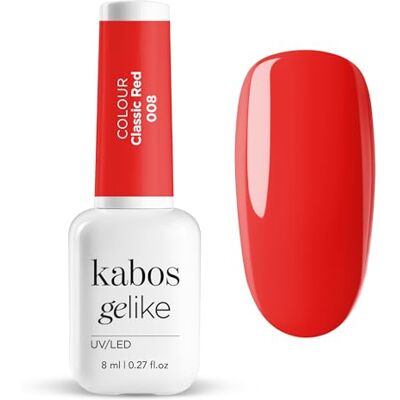 Kabos Gelike 008 Classic Red Hybrid UV/LED nagellak, 8 ml Kabos Gelike 008 Classic Red Hybrid UV/LED nagellak, 8 ml