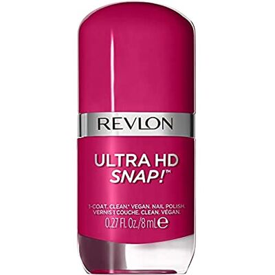 REVLON Ultra HD Snap! Nagellak, 100% veganistisch, 78% natuurlijke ingrediënten, intensieve formule, glanzend en versterkend, nr. 029 Berry BlIssed, 8 ml REVLON Ultra HD Snap! Nagellak, 100% veganistisch, 78% natuurlijke ingrediënten, intensieve formule, glanzend en versterkend, nr. 029 Berry BlIssed, 8 ml